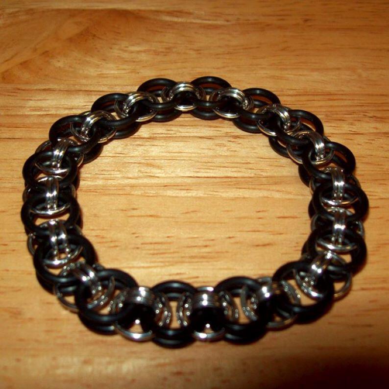 Chainmaille Helm Weave Bracelet, Stretch