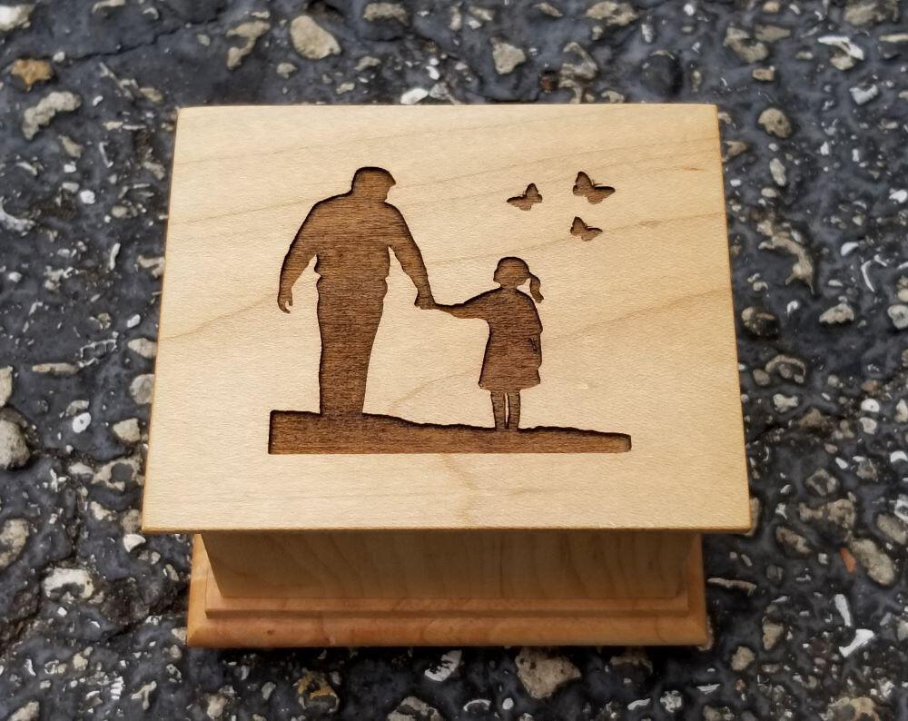 dad to daughter engraved music box