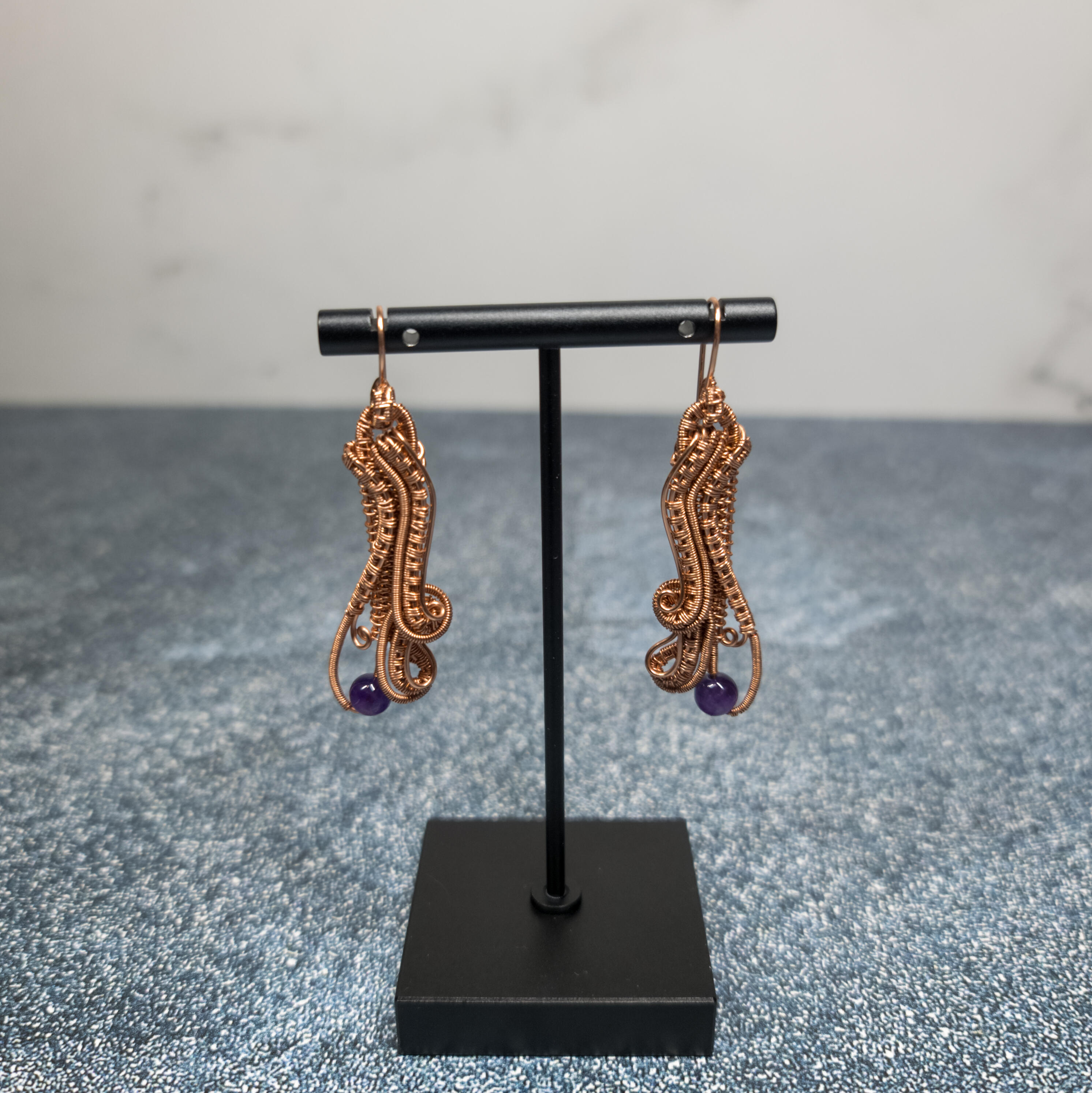 Amethyst cheapest Wing Earrings