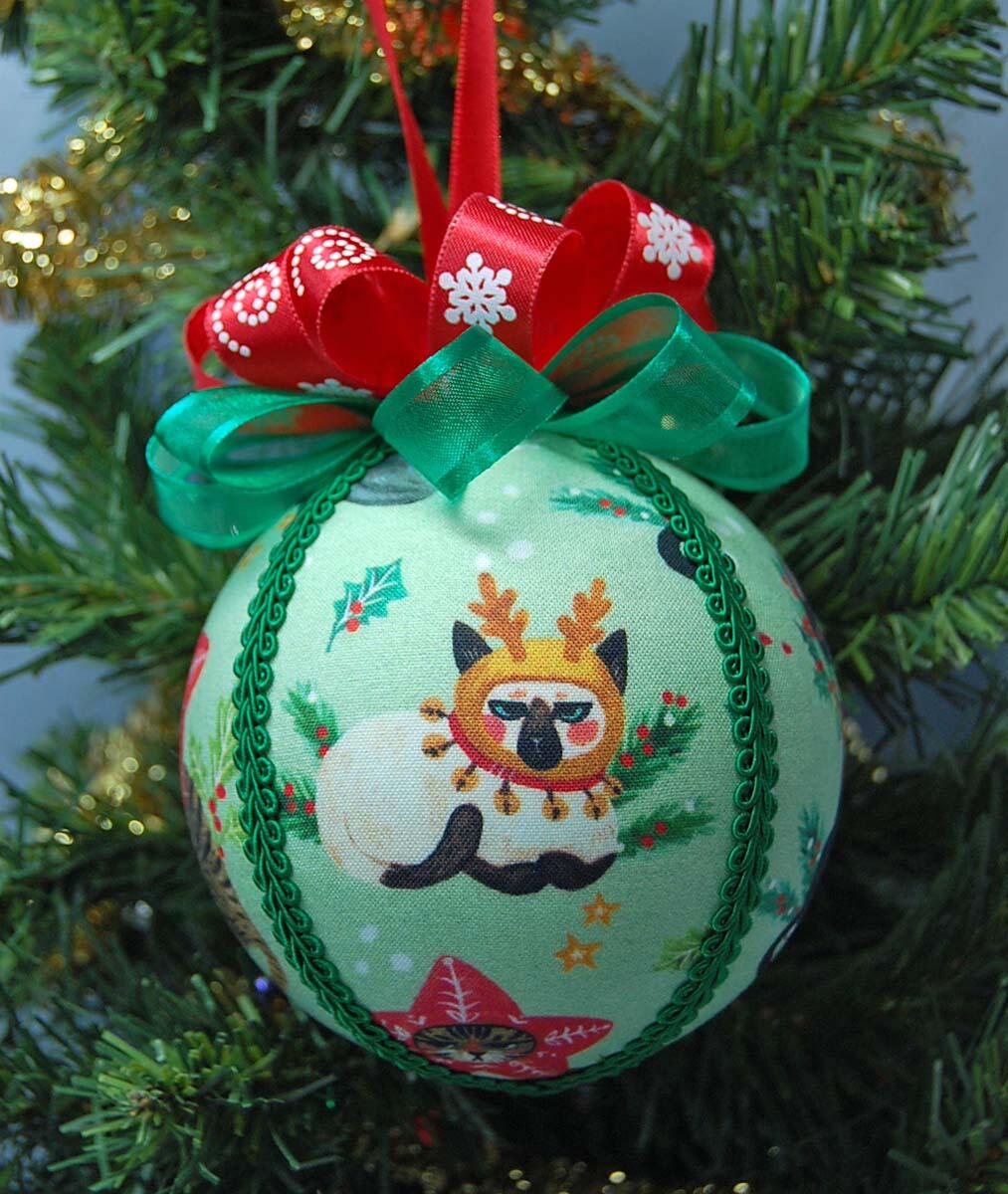 4 Styrofoam Ball Christmas Ornaments - Christmas Ball Ornaments