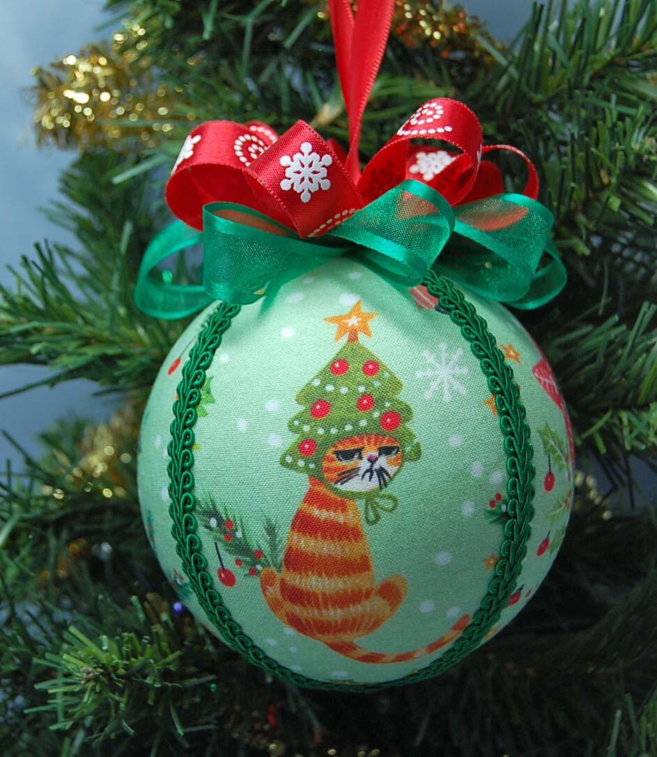 4 Styrofoam Ball Christmas Ornaments - Christmas Ball Ornaments