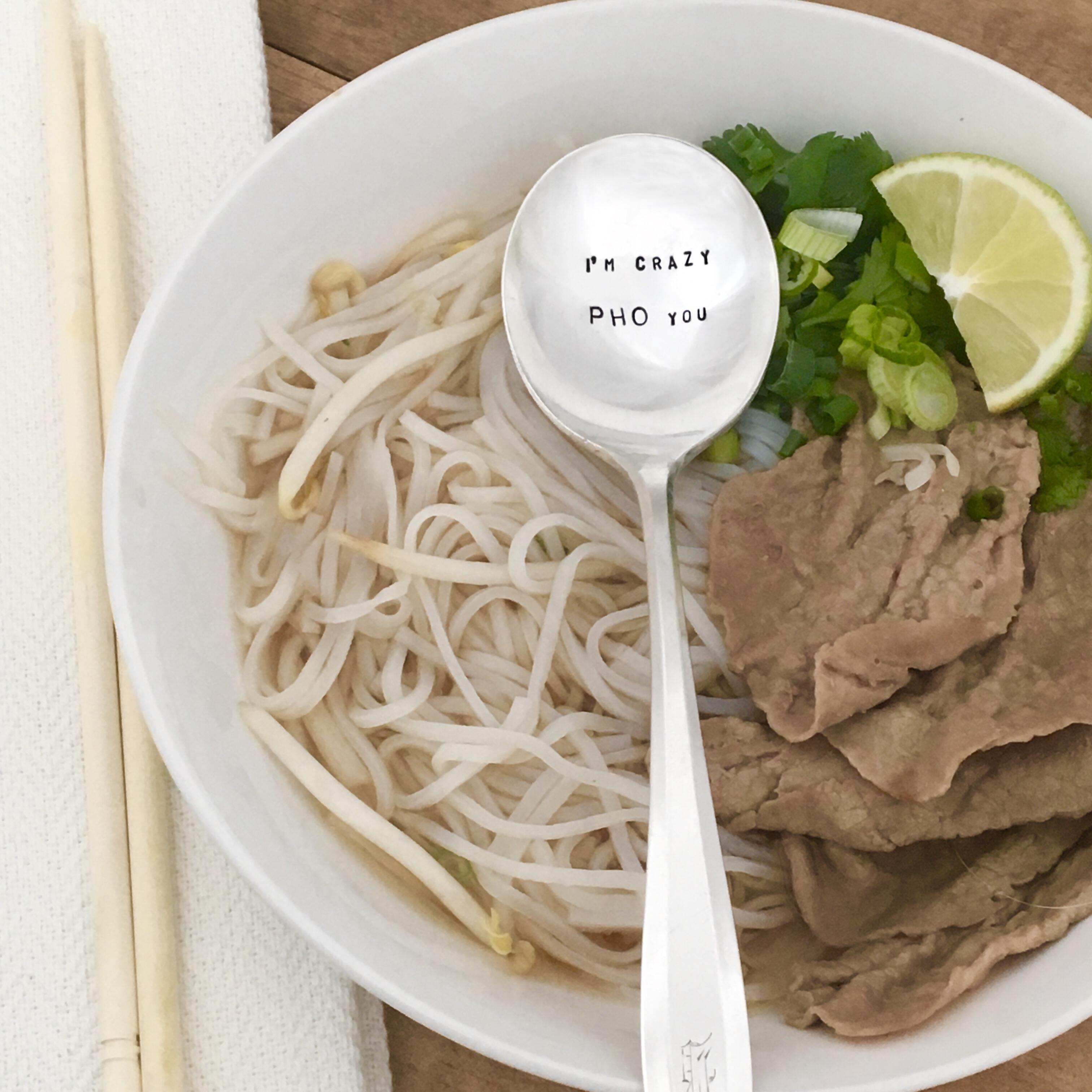 Home & Living Kitchen & Dining I’m crazy pho you, hand stamped
