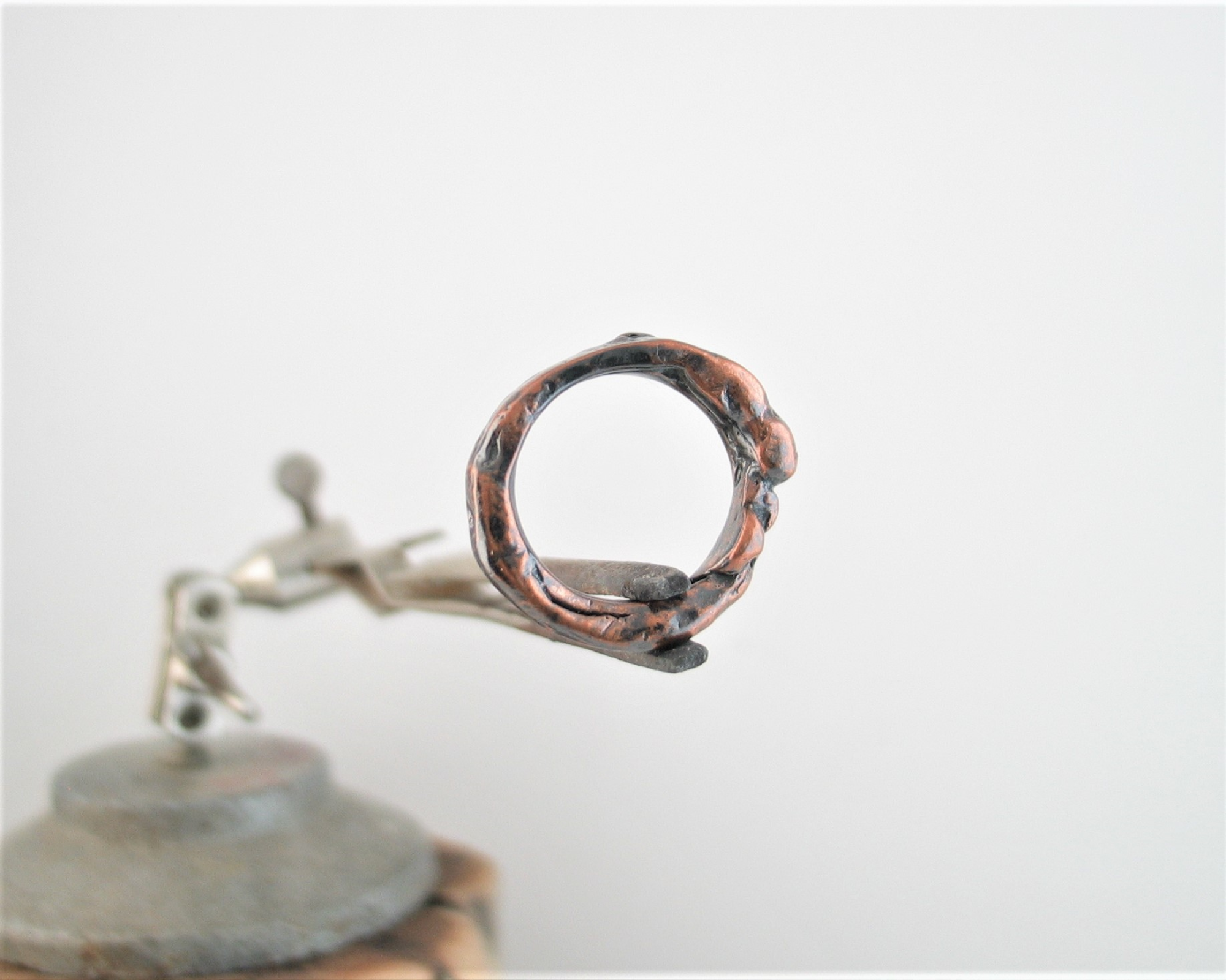 Hand Forged Solid Copper size 7 ring