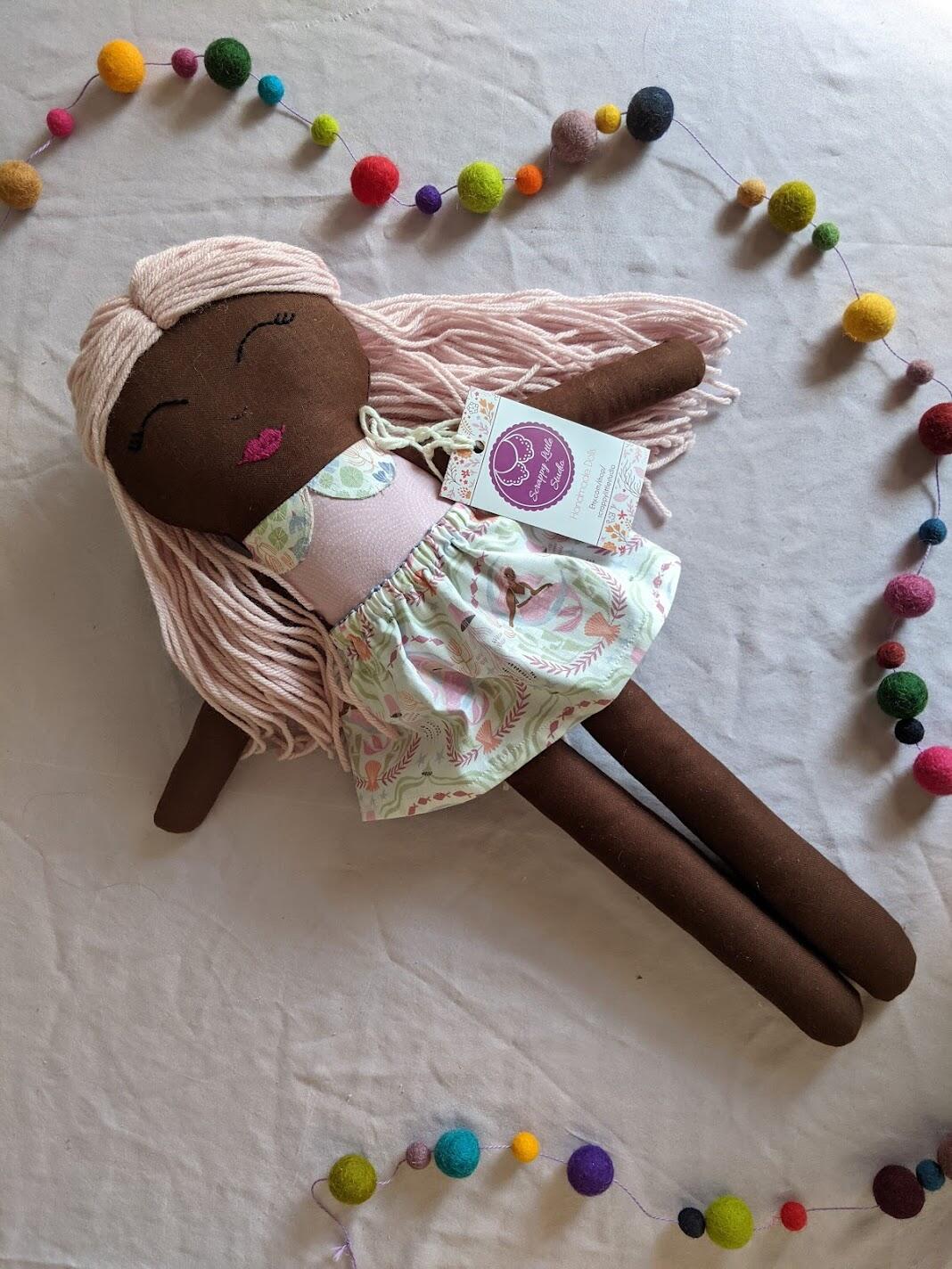 Small Cloth Rag Doll, Heirloom Doll Nursery Decor, Gift for
