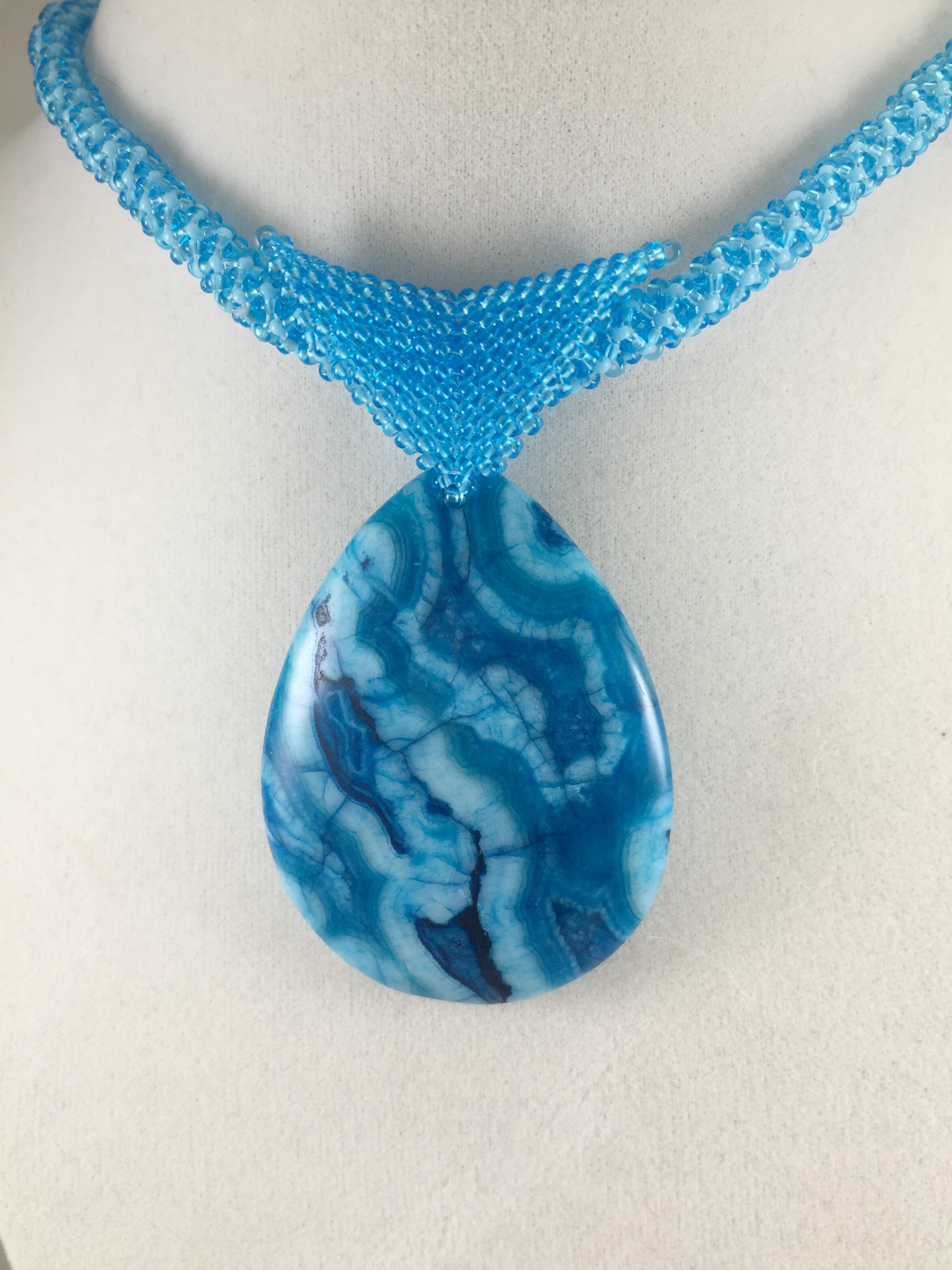 Blue Agate Pendant