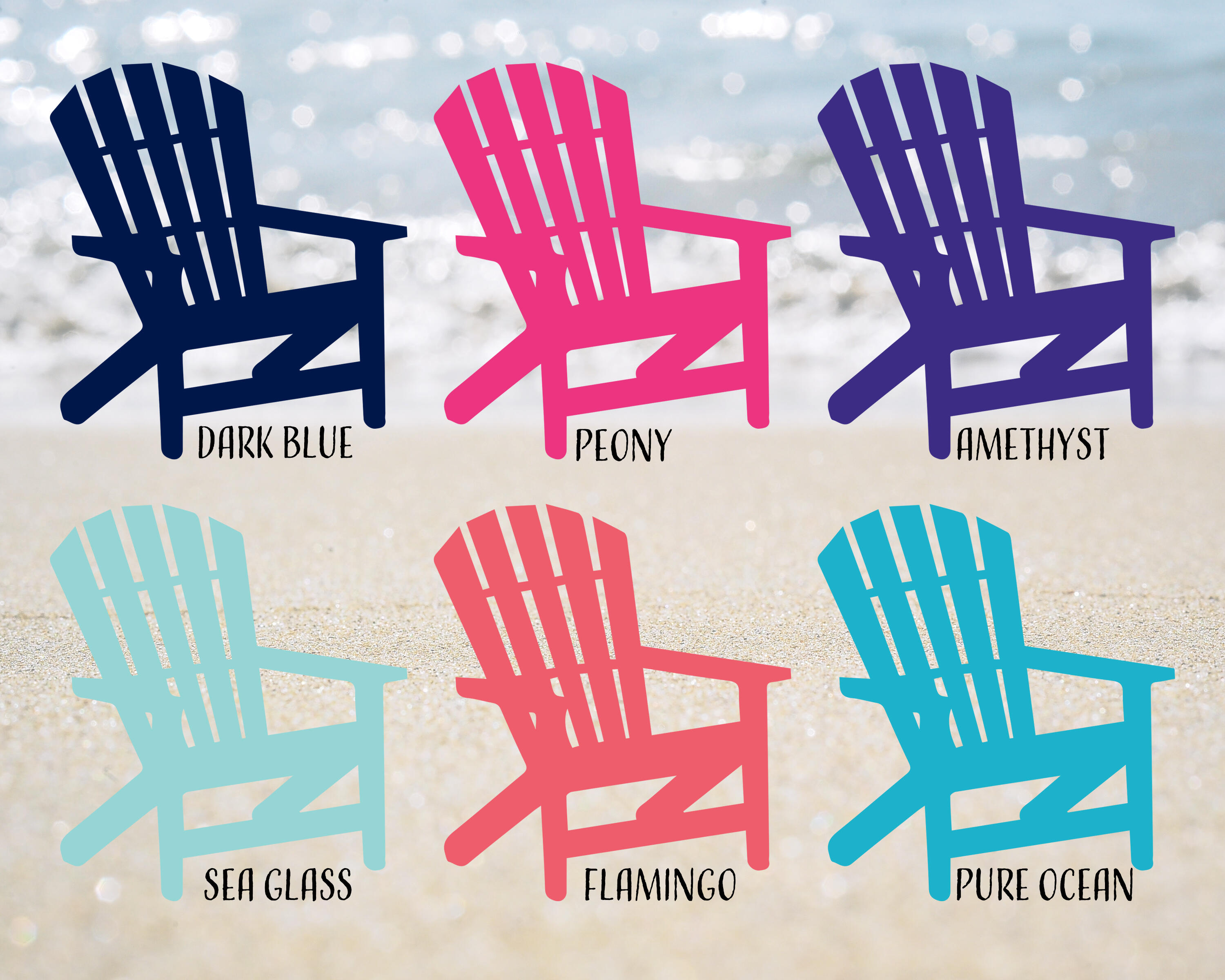 Beach More Worry Less, Coastal Sign with adirondack chair and resin starfish, bright ocean colors with tide waves and beach sand vibe.