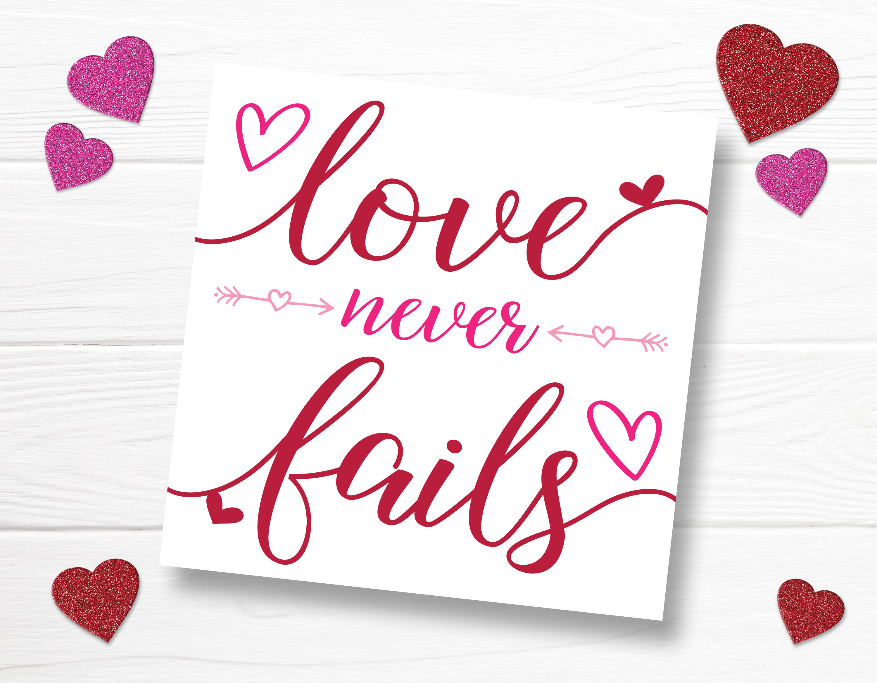 Your Love Never Fails - Lyrics Greeting Card for Sale by