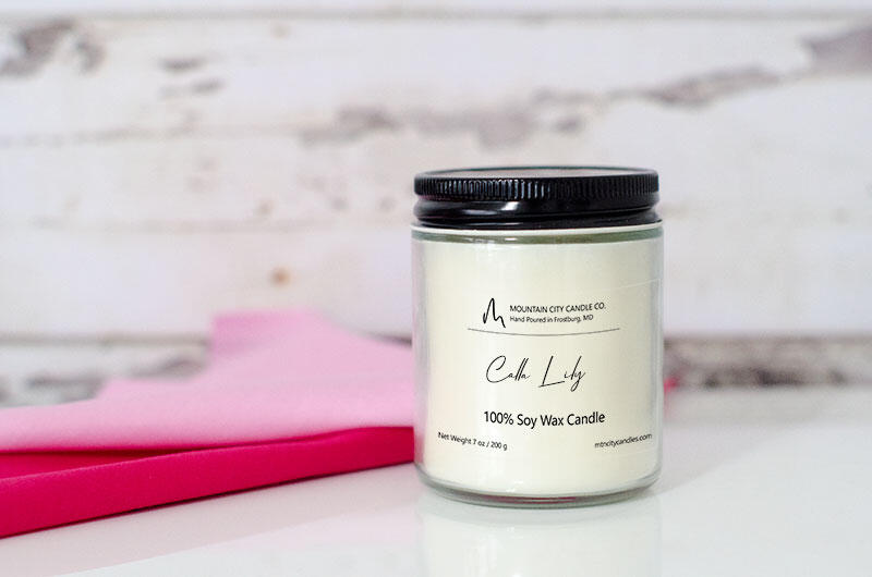 Calla Lily Candle 8oz Hand Poured Soy Candle