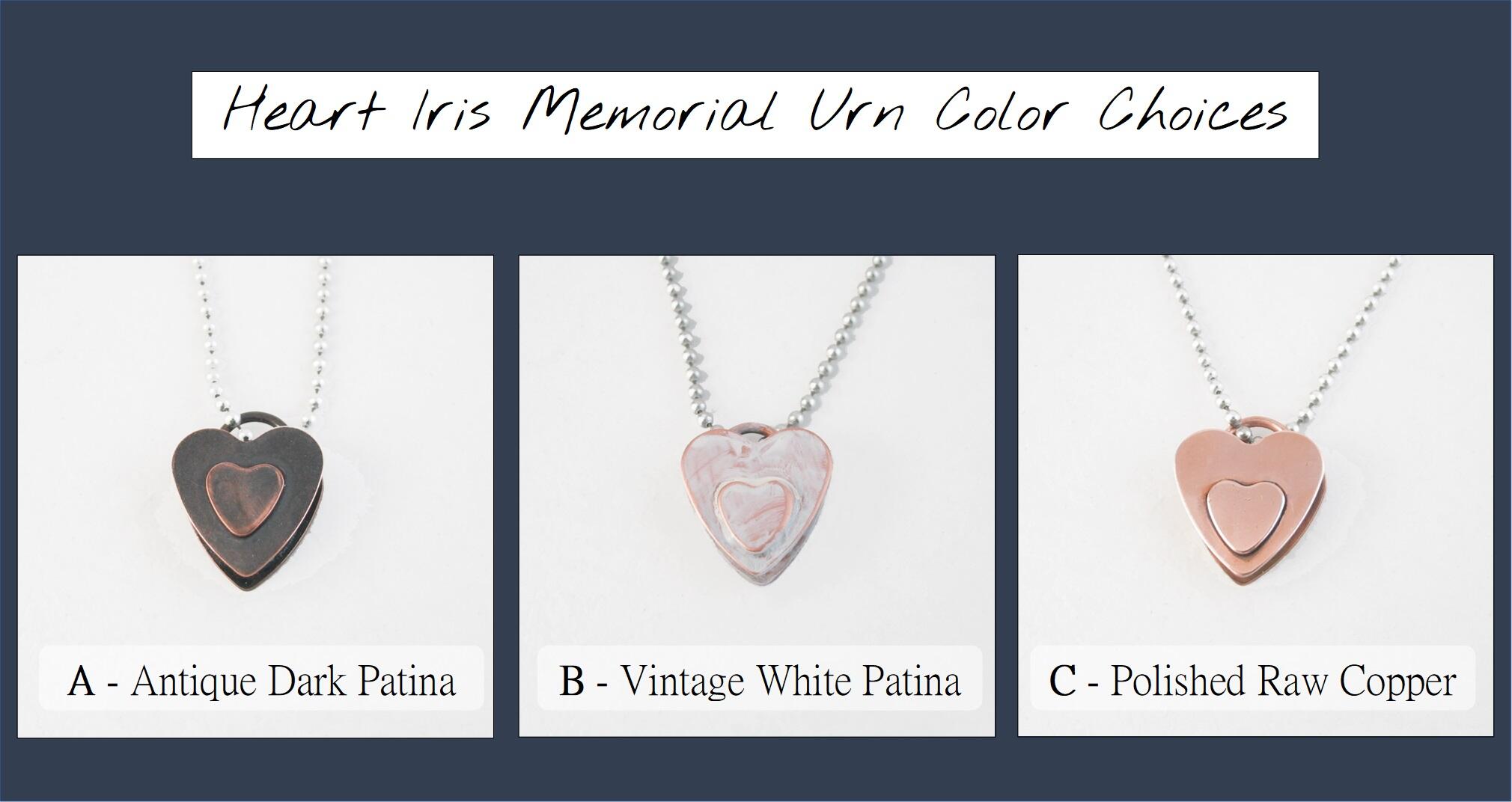pet urn heart memorial chamber color choices