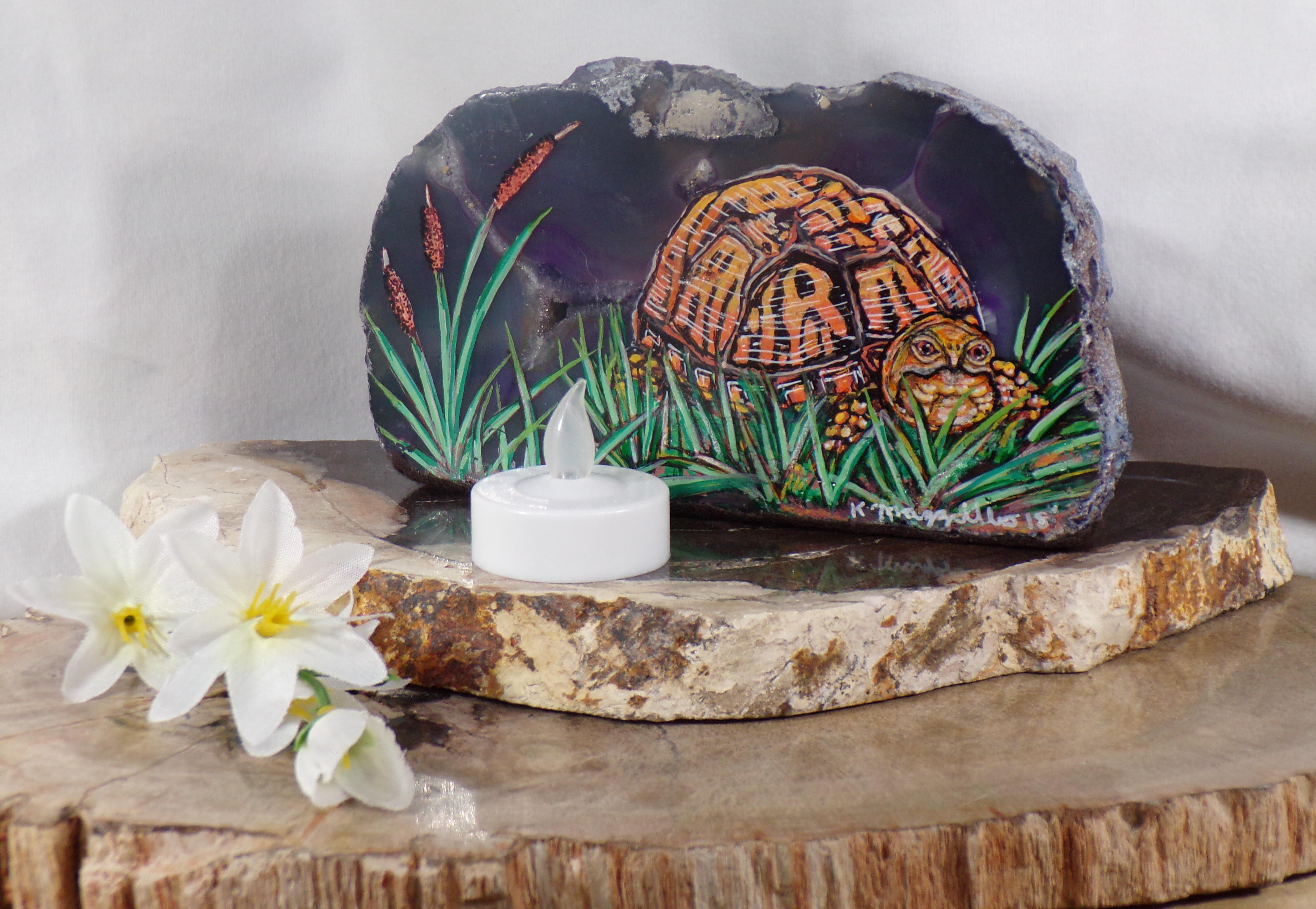 Turtle Candle Holder with Tea LightBox Turtle Candle Holder