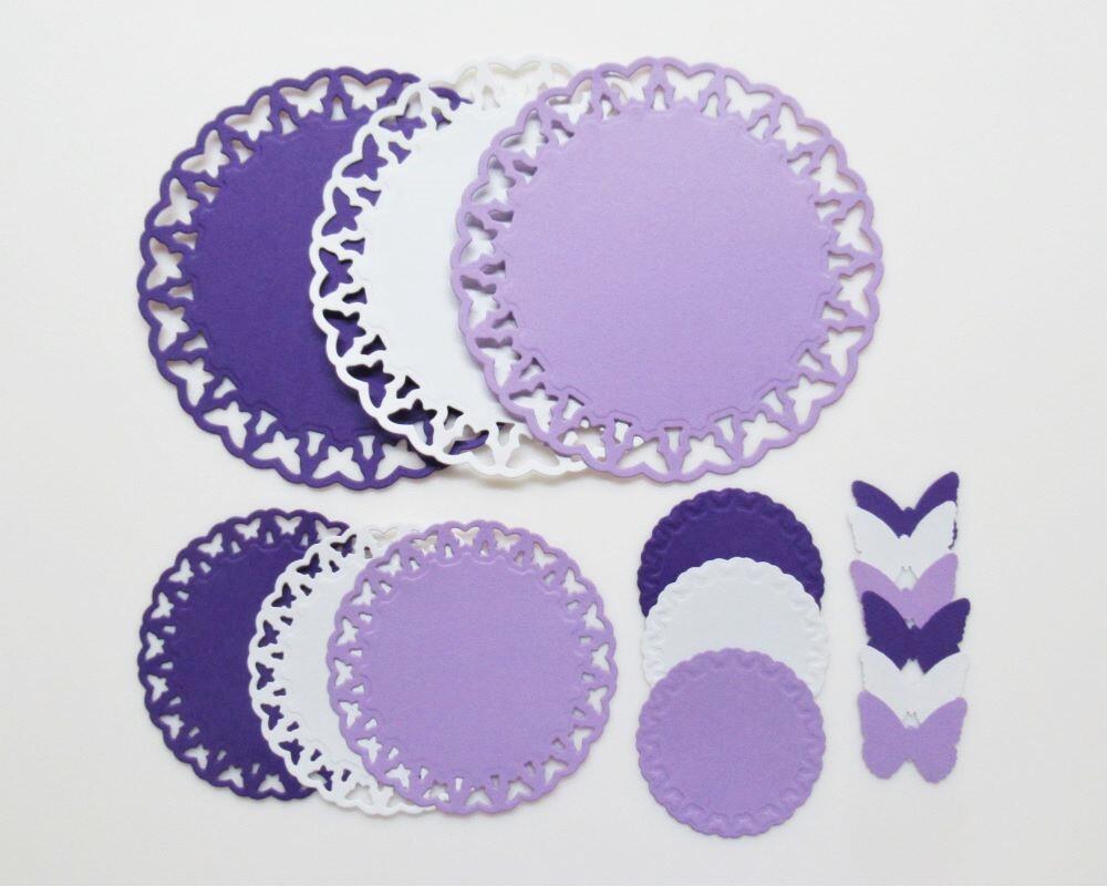Die Cut and Embossed Butterly Doilies