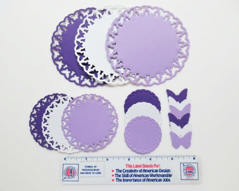 Die Cut and Embossed Butterly Doilies