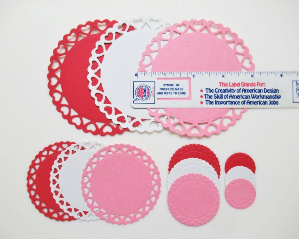 Die Cut Doilies with Hearts