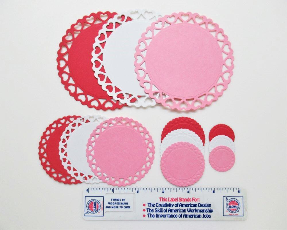 Die Cut Doilies with Hearts