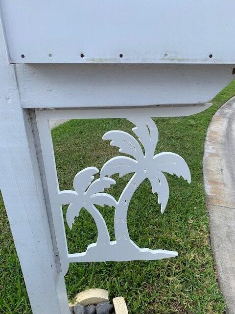 Mailbox Bracket - Palm Tree Large 16x21 inch, Custom Mailbox, Coastal, Tropical, Bracket, Outdoor Decor, Mailbox & shops Post Not Included