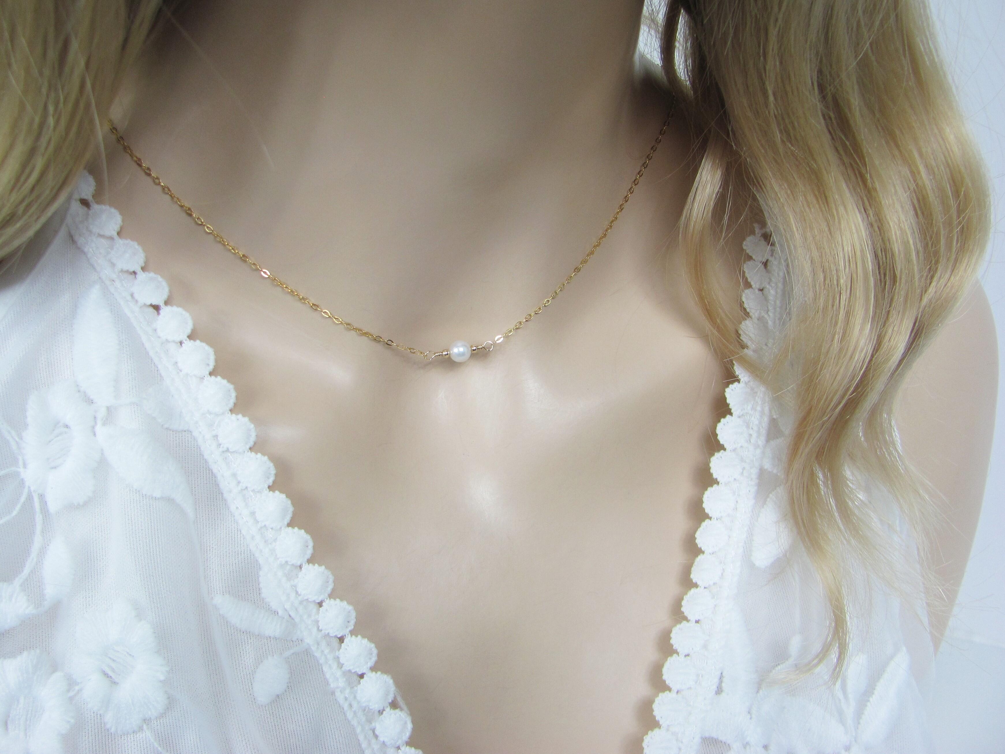 Freshwater Pearl Bridal Backdrop Necklace