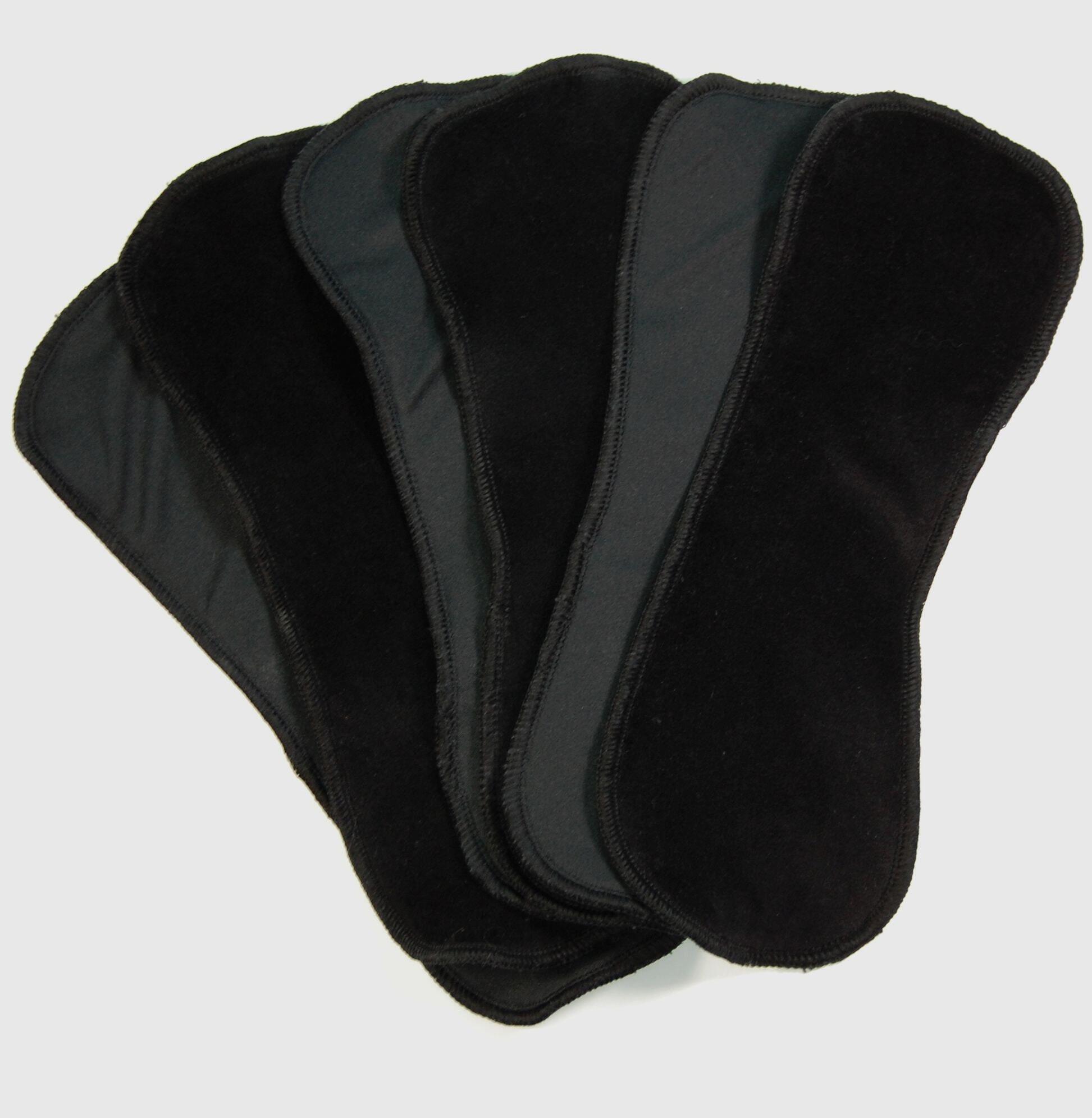 Black Zorb 3D Bamboo Boosters for Cloth Diapers