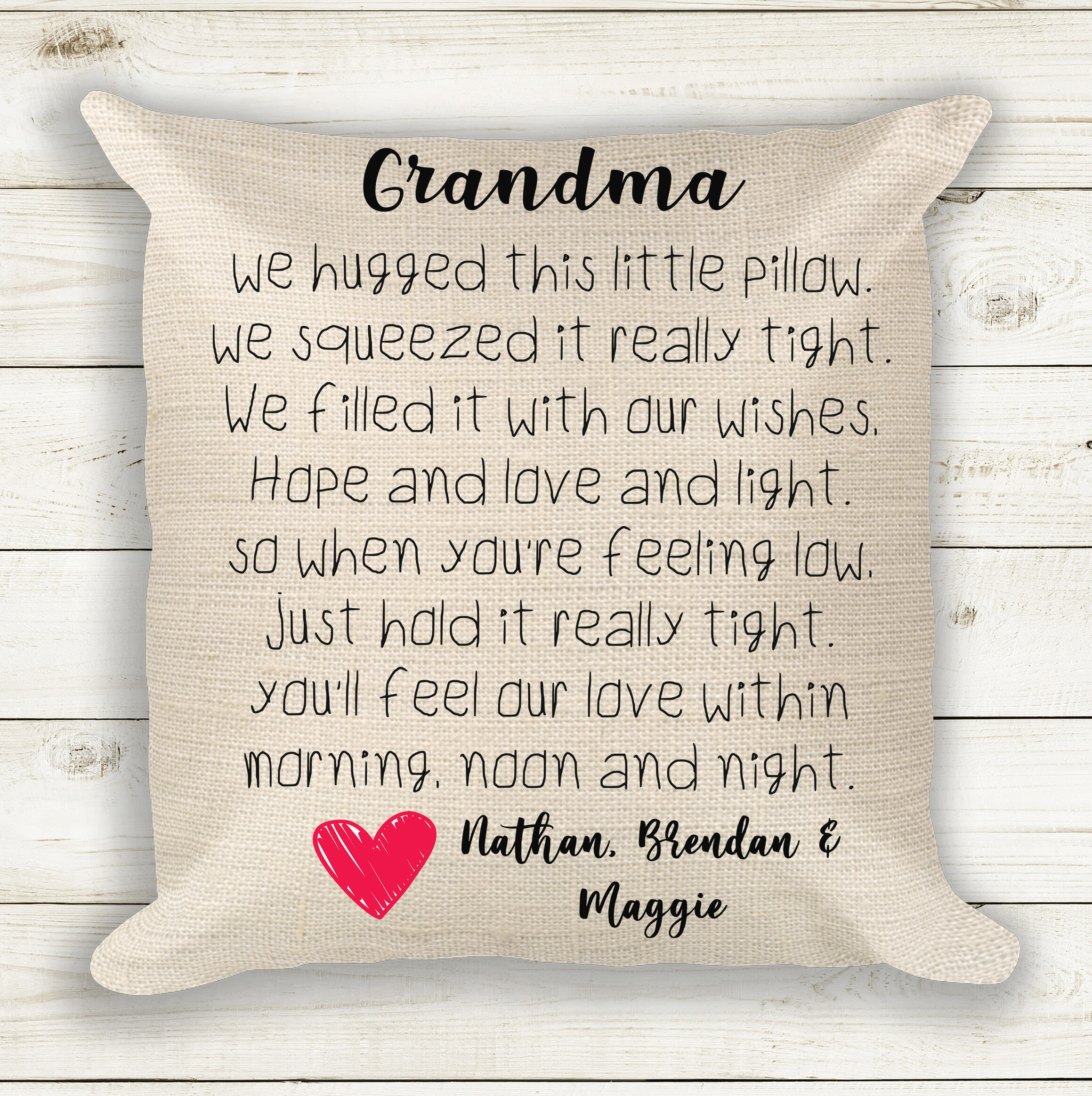 Personalised clearance nana pillows