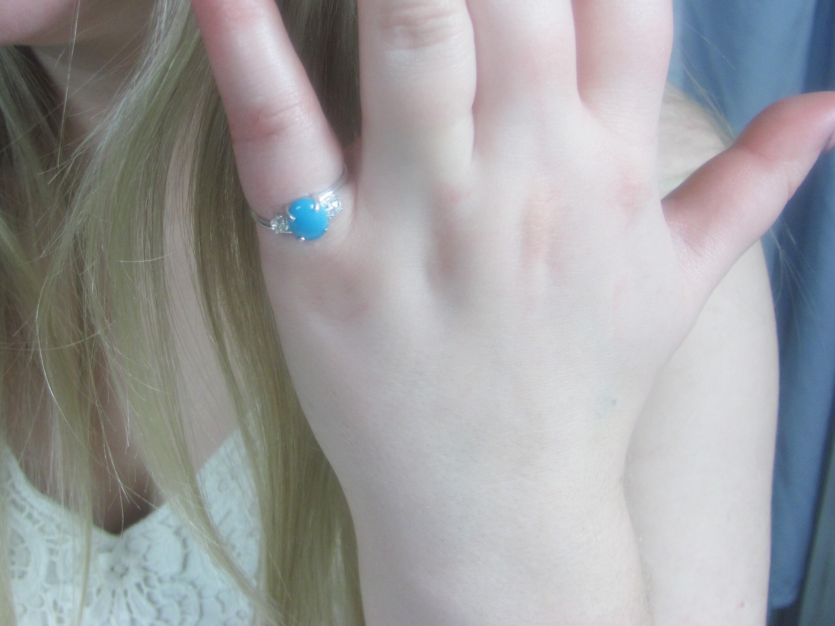 Sleeping Beauty Turquoise Promise Ring