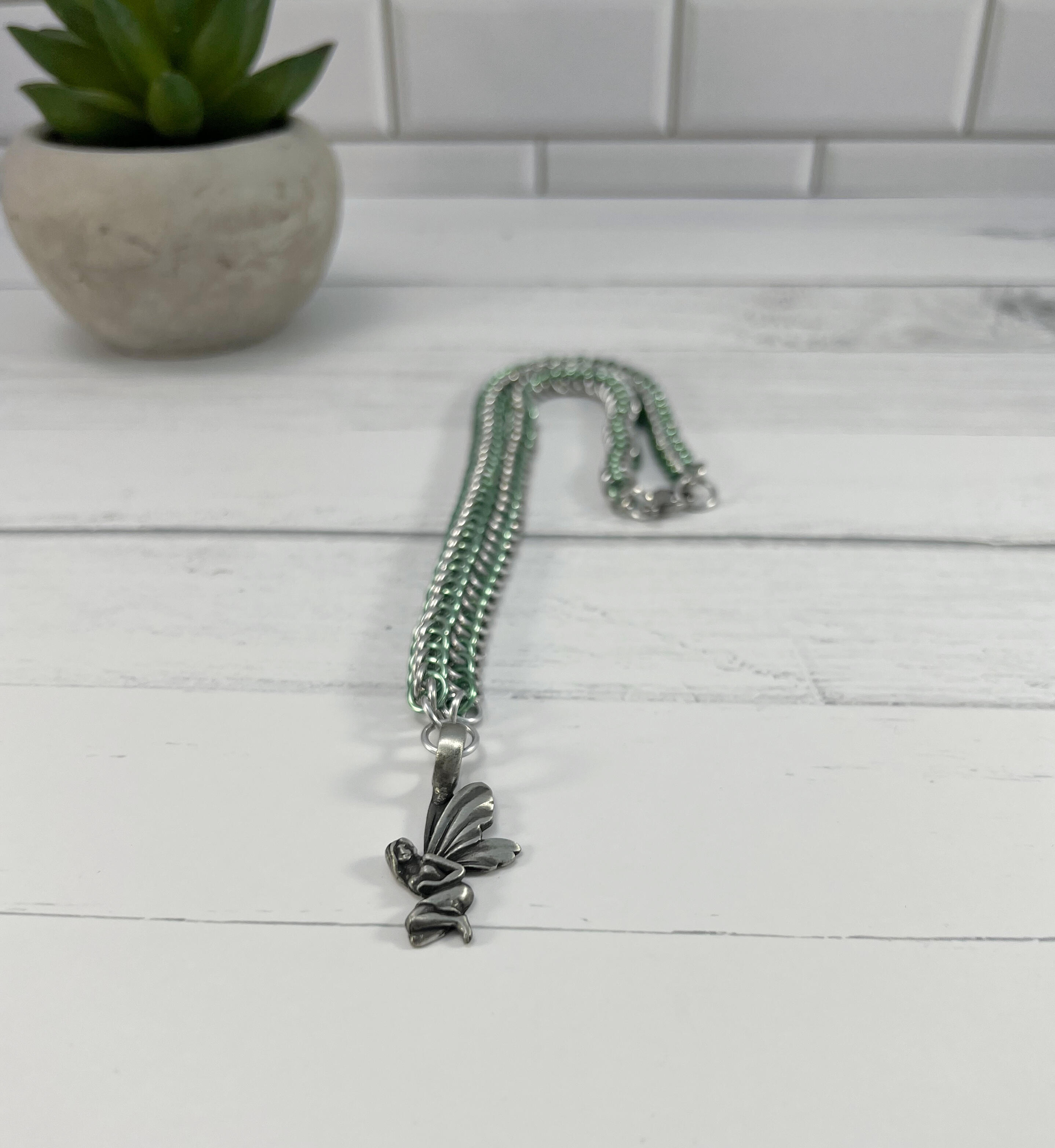 Chain Necklace with Fairy Pendant