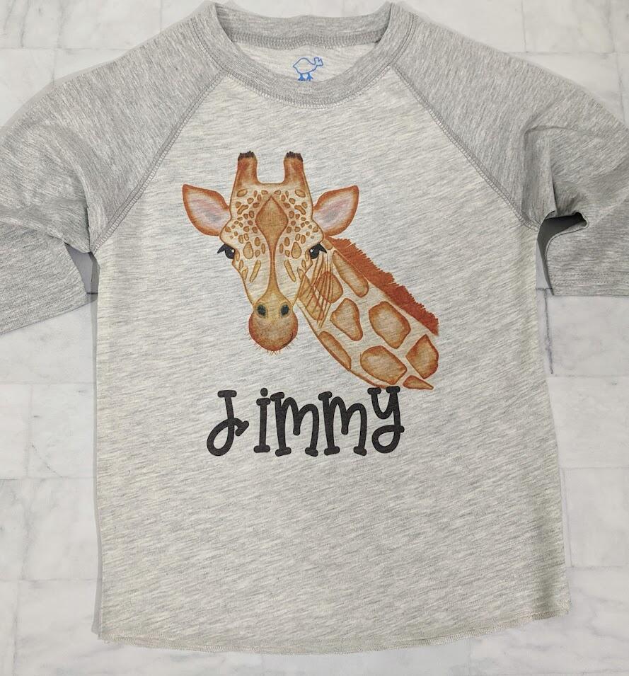 Personalized giraffe shirt