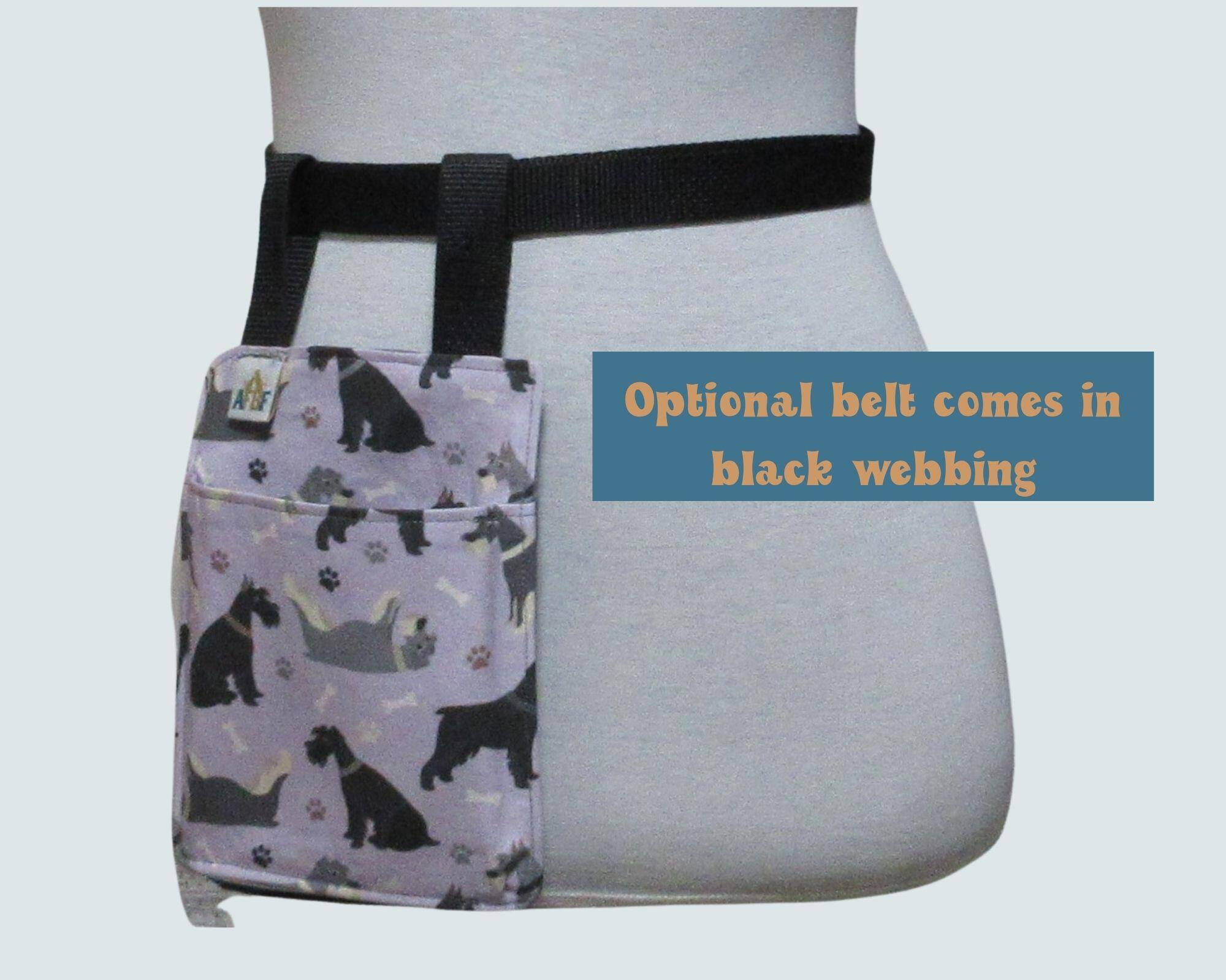 Schnauzer Training Treat bag, Large Treat Pouch in Black, Gray and Lilac, Great Schnauzer Dog Mom Gift