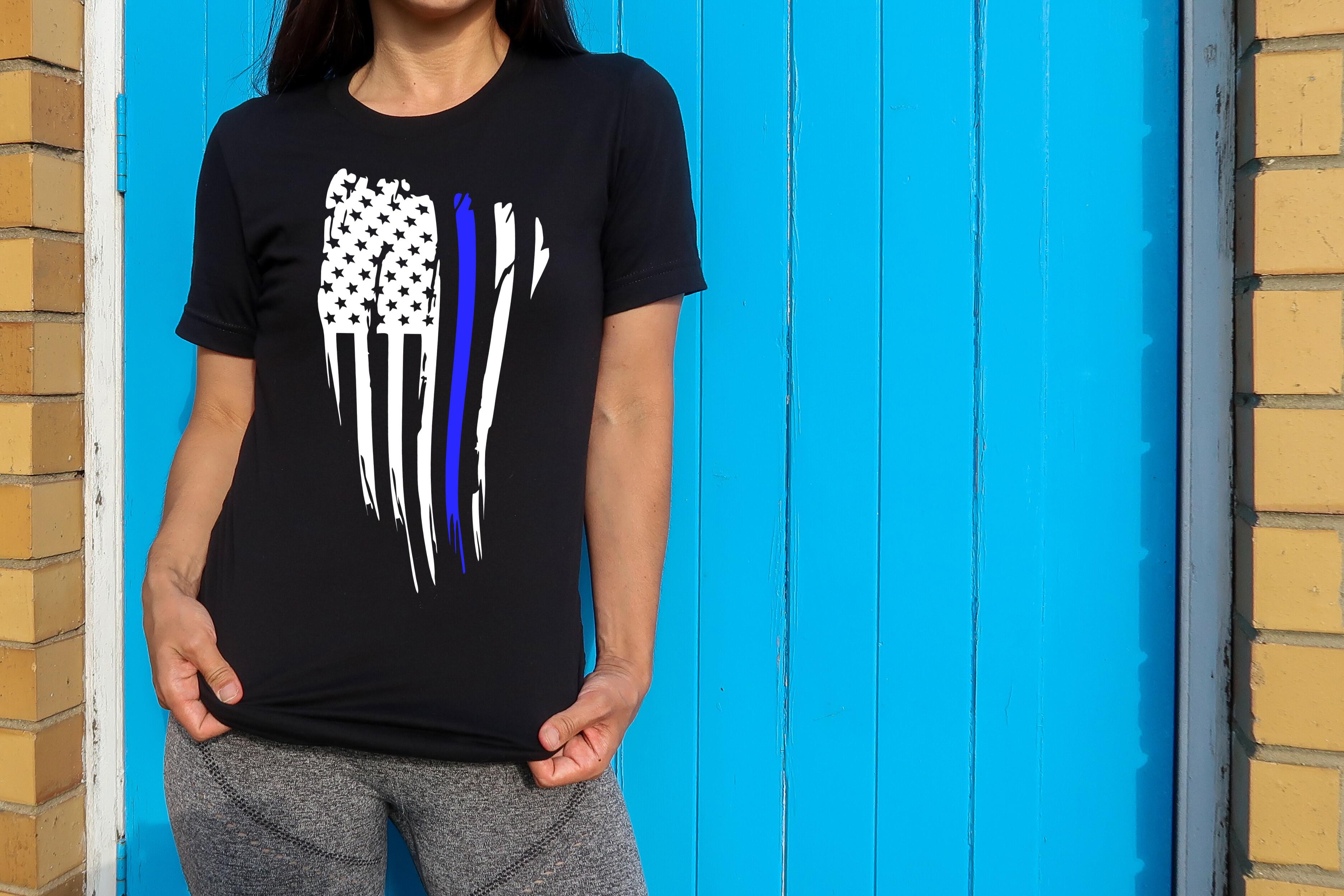 thin blue line shirt women's