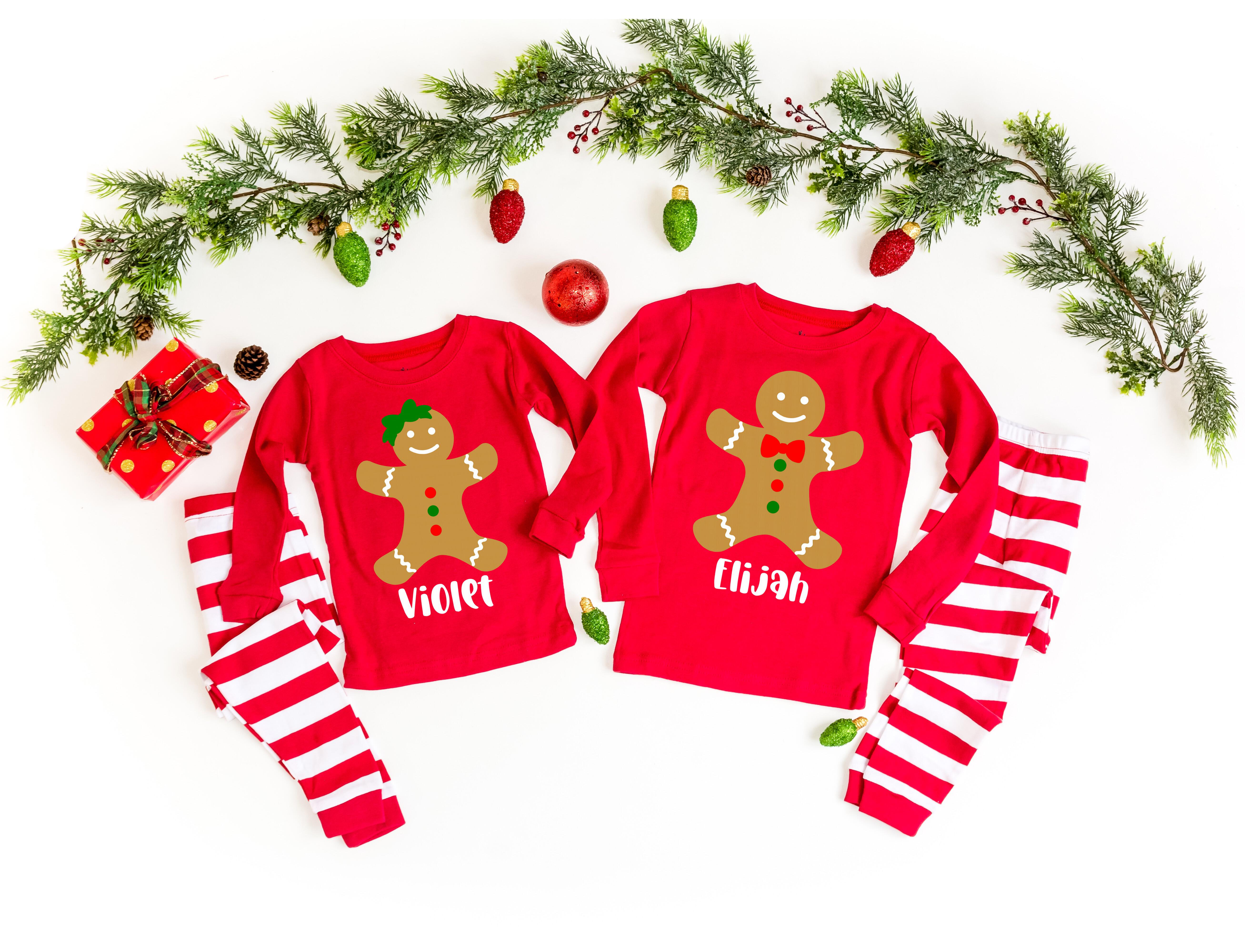 Holiday & Seasonal Christmas Personalized Gingerbread Family Christmas Jammies For The Family