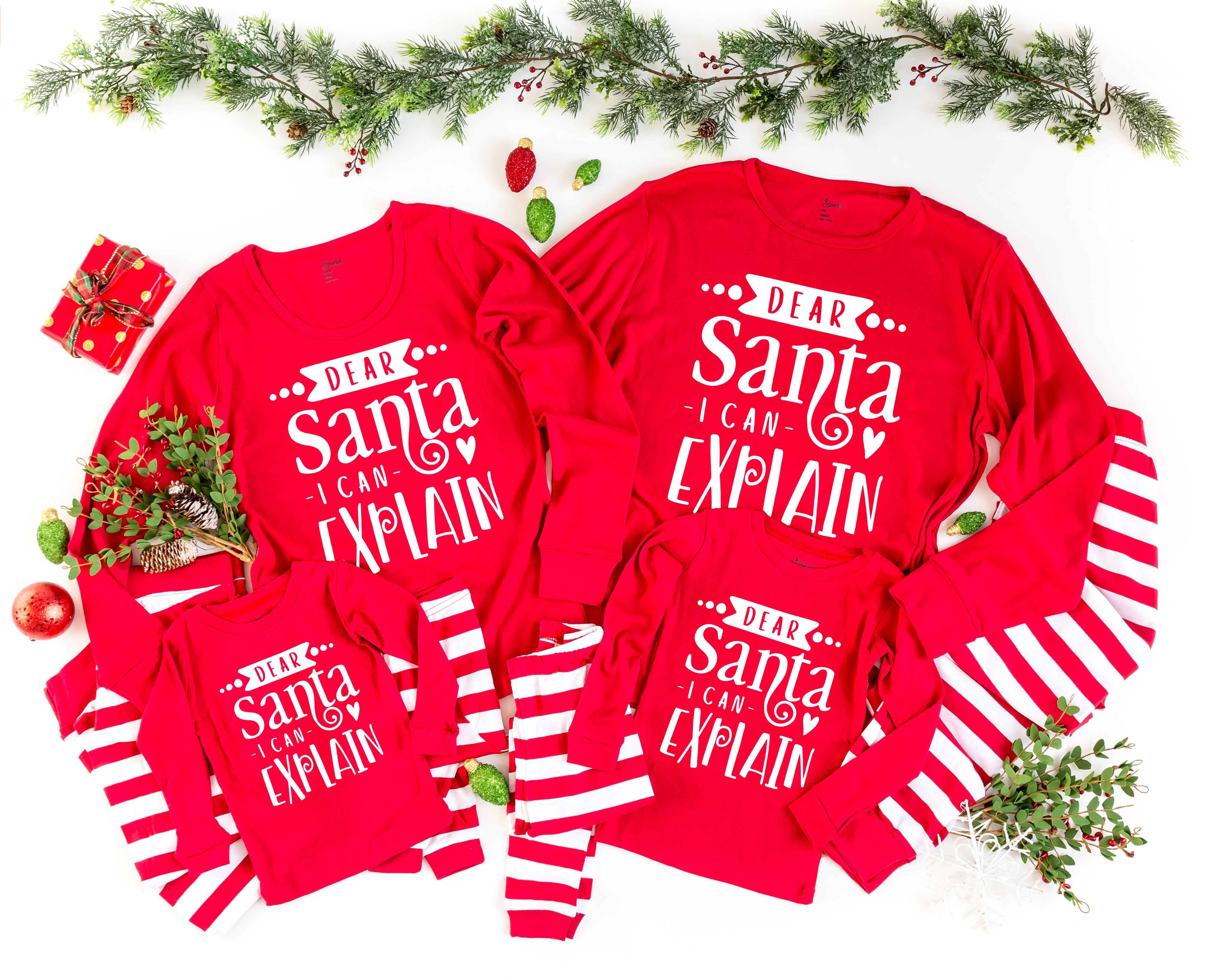 Holiday & Seasonal Christmas Dear Santa I Can Explain v2 Family Christmas Pajamas kids