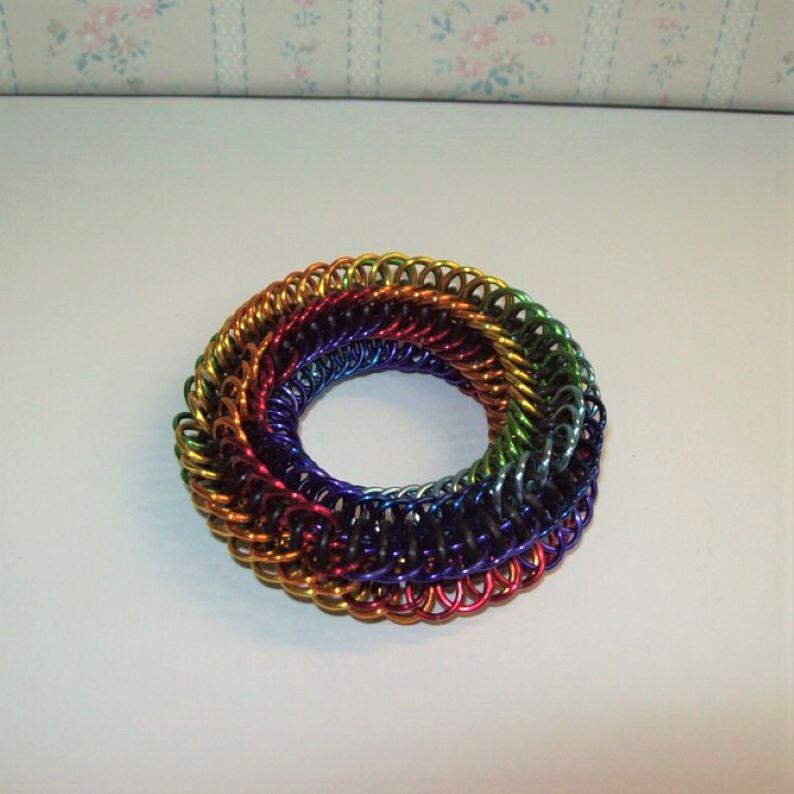 Infinity Rose Fidget Toy, Chainmaille Rings
