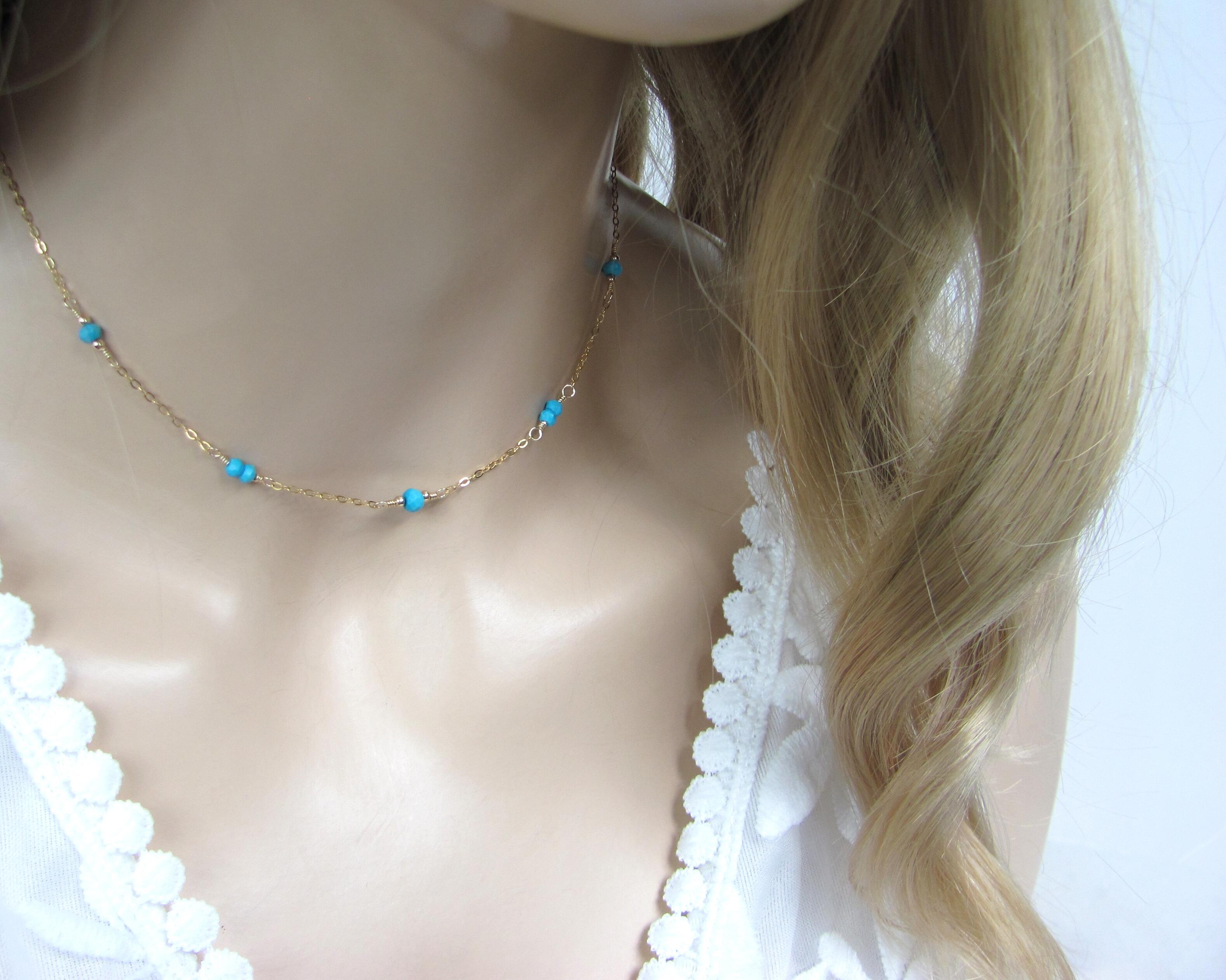 Sleeping Beauty Turquoise Choker Necklace