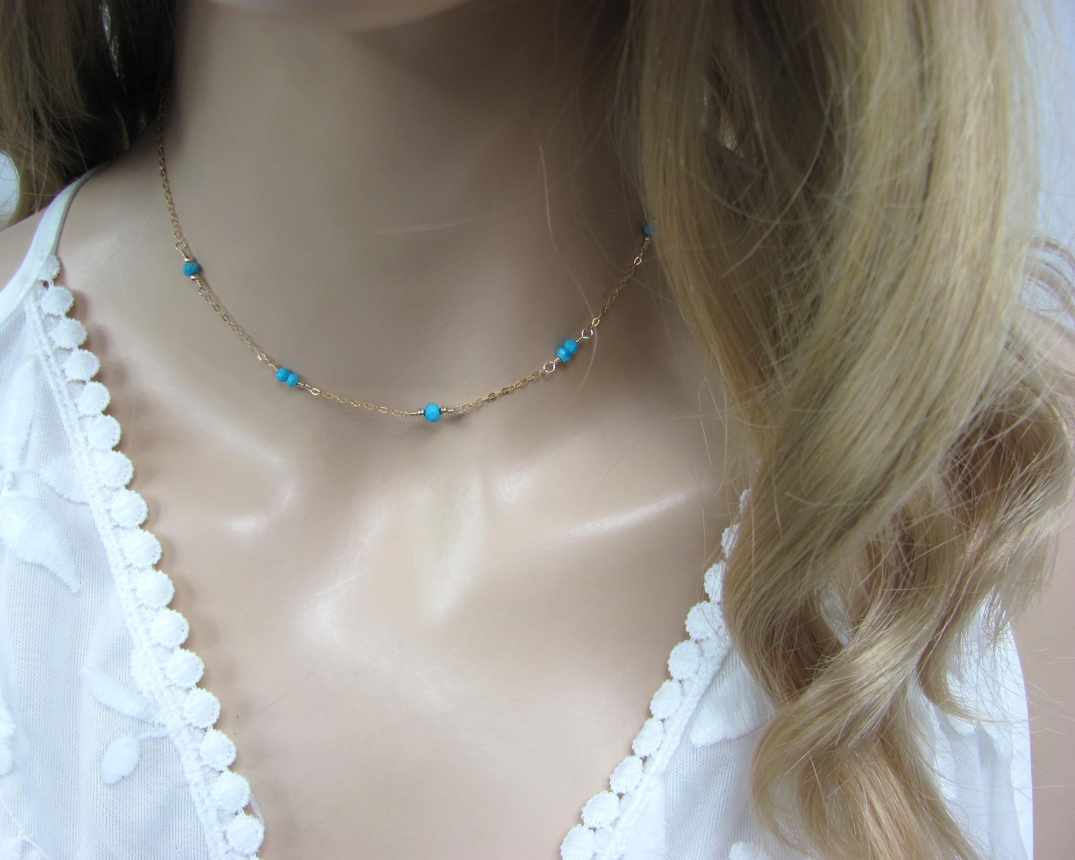 Sleeping Beauty Turquoise Choker Necklace