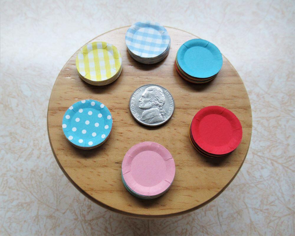 Dollhouse Miniature Paper Plates