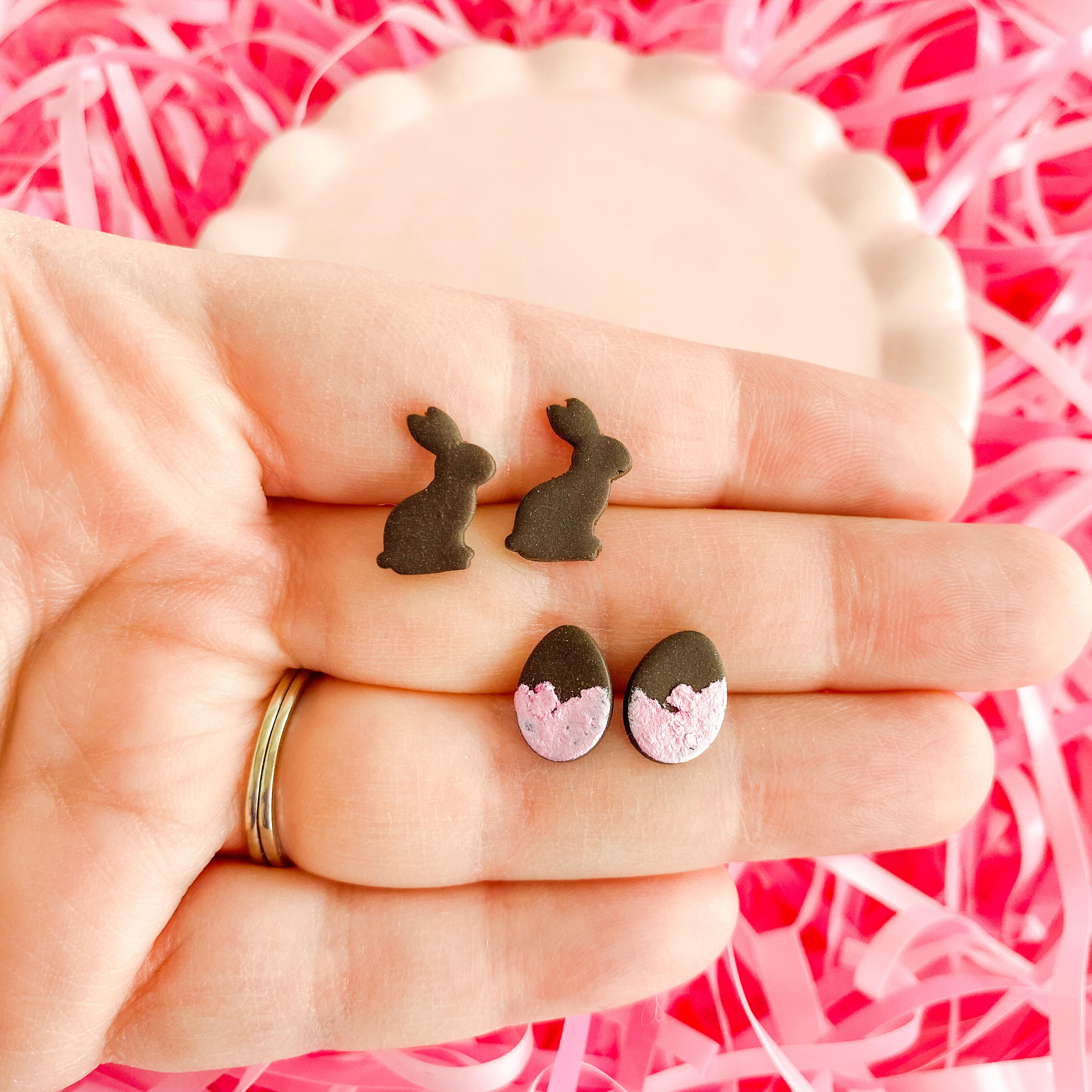 fireflyFrippery Classic Easter Candy Earring Collection - Chocolate Rabbits & Eggs