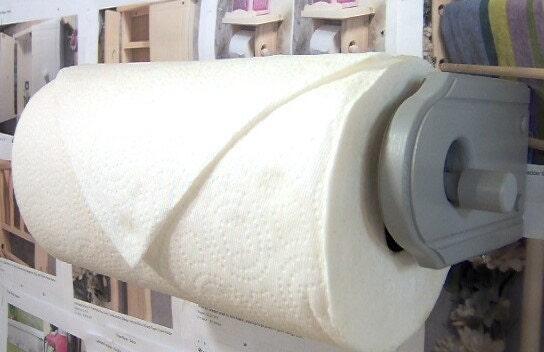Solid Oak Paper Towel Holder Under Cabinet Mount