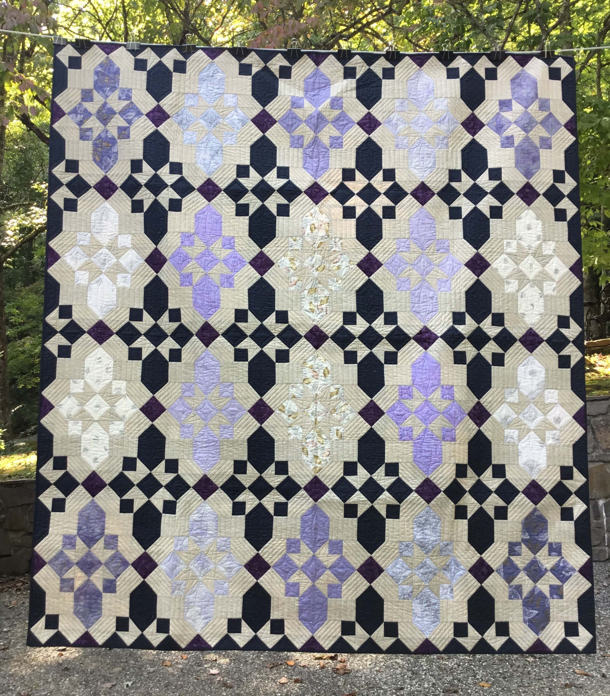 Lavender and navy quilt
Windows quilt
quilt for sale handmade homemade patchwork made in USA