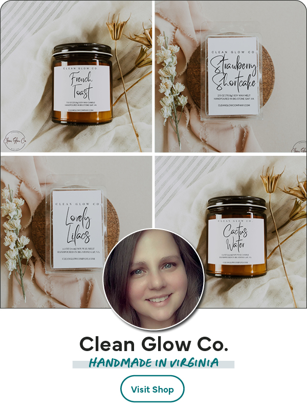 Clean Glow Co, Hand-poured Soy Wax Candles