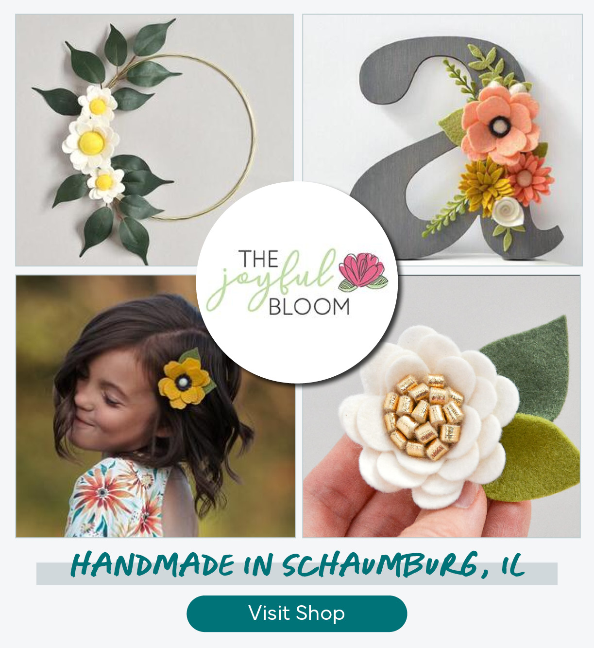 Handmade in Illinois: Felt Flower Decor and Accessories