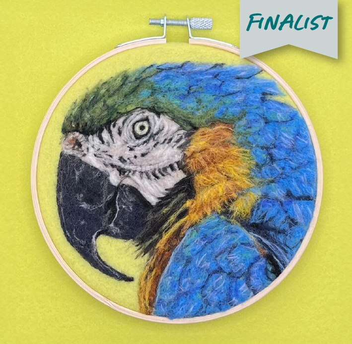 Needle Felted Tropical Macaw