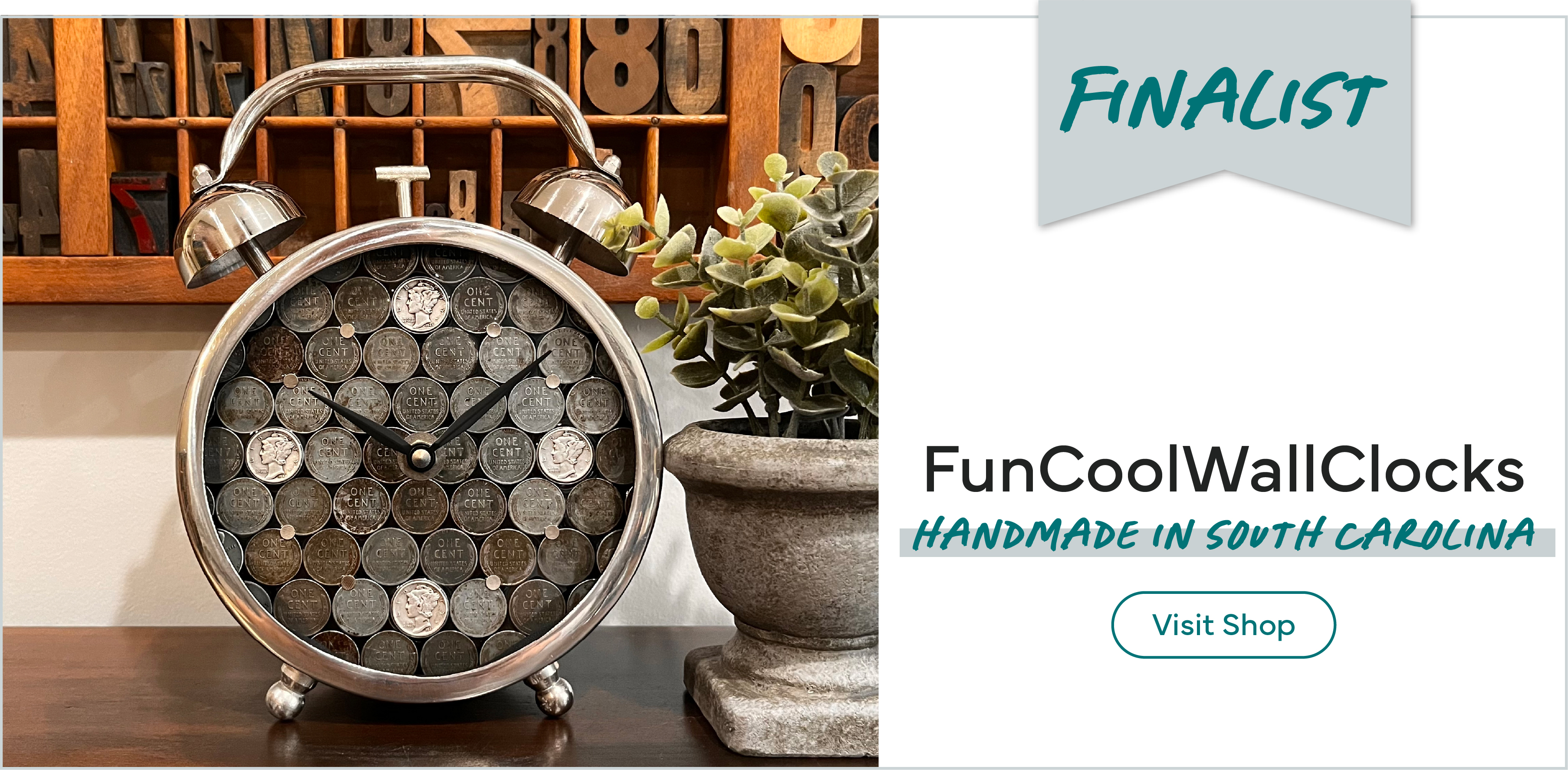 Maker Challenge Finalist: Silver Tabletop Clock by Fun Cool Wall Clocks