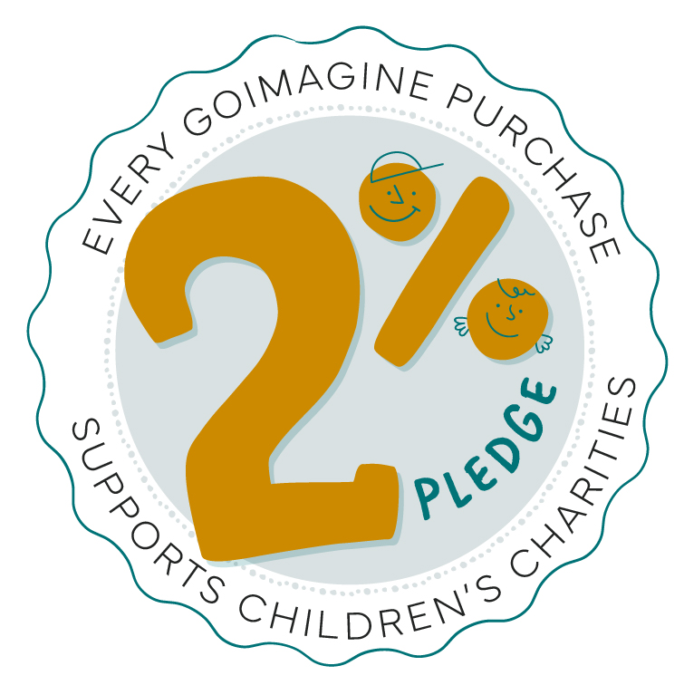 2% of every purchase made on goimagine.com is donated to children in need