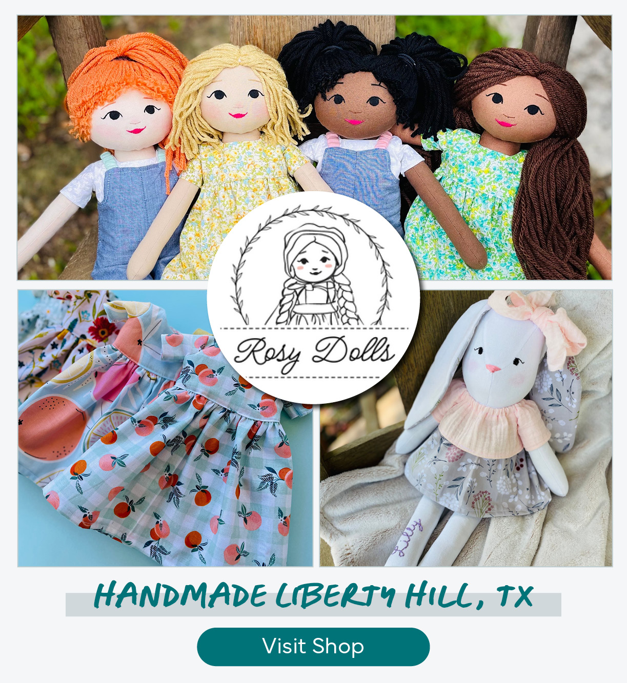 Handmade in Texas - Rosy Dolls