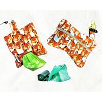 Foxes Dog poop bag holder with free recycled bags  in 2 sizes, Foxes Dog poop bag holder with free recycled bags  in 2 sizes,