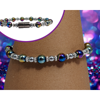Bendi's Magnetic bracelet with rainbow hematite and silver hematite Bendi's Magnetic bracelet with rainbow hematite and silver hematite