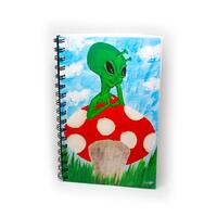 cute alien chillin on a mushroom original art notebook journal cute alien chillin on a mushroom original art notebook journal