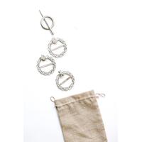 Handmade Pewter Scarf Ring Gift Set of Four Designs Handmade Pewter Scarf Ring Gift Set of Four Designs