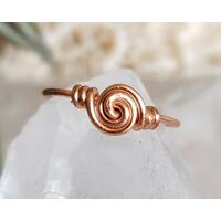 Copper Rose Swirl Ring