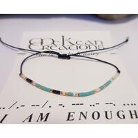 I Am Enough Morse Code Bracelet