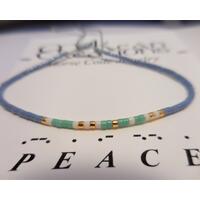 Peace Morse Code Bracelet, Friendship Bracelet