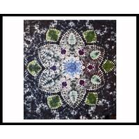 Tie Dye 100% Cotton Shower Curtain - Mandala/Flower Tie Dye 100% Cotton Shower Curtain - Mandala/Flower